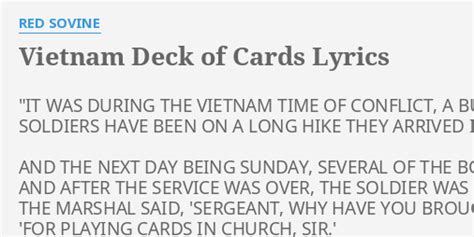 vietnam deck of cards lyrics